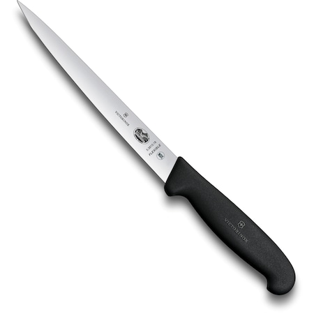 Swiss Army Brands Victorinox 40715 Kitchen Fibrox Pro Black Fillet - Straight, 7In Flexible Blade VIC-5.3813.18